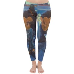 Man And His Guitar Classic Winter Leggings by digitaldivadesigns