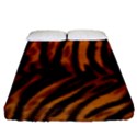 Animal Background Cat Cheetah Coat Fitted Sheet (California King Size) View1