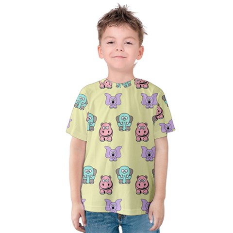 Animals Pastel Children Colorful Kids  Cotton Tee by Amaryn4rt