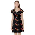 Background Pattern Chicken Fowl Short Sleeve Skater Dress View1