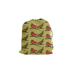 Bird Birds Animal Nature Wild Wildlife Drawstring Pouches (small)  by Amaryn4rt