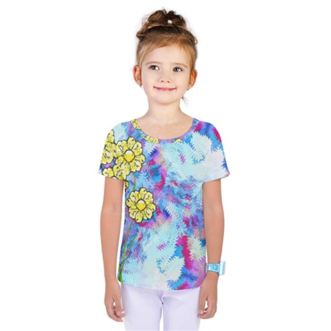 Backdrop Background Flowers Kids  One Piece Tee by Amaryn4rt