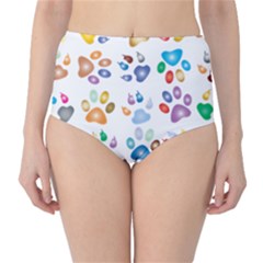 Colorful Prismatic Rainbow Animal High-waist Bikini Bottoms by Amaryn4rt