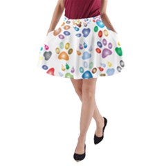 Colorful Prismatic Rainbow Animal A-line Pocket Skirt by Amaryn4rt