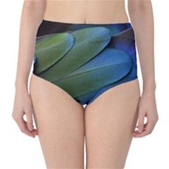 Feather Parrot Colorful Metalic High-waist Bikini Bottoms by Amaryn4rt