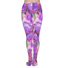 Flowers Abstract Digital Art Women s Tights