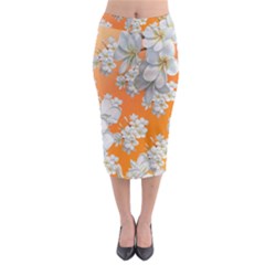 Flowers Background Backdrop Floral Midi Pencil Skirt by Amaryn4rt