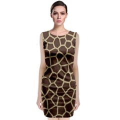 Giraffe Animal Print Skin Fur Classic Sleeveless Midi Dress