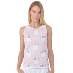 Pattern Cat Pink Cute Sweet Fur Women s Basketball Tank Top by Amaryn4rt