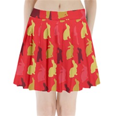 Hare Easter Pattern Animals Pleated Mini Skirt by Amaryn4rt