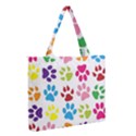 Paw Print Paw Prints Background Medium Zipper Tote Bag View2