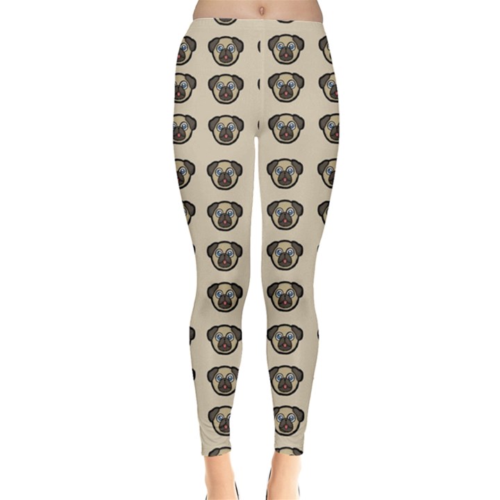 Puppy Dog Pug Pup Graphic Leggings 