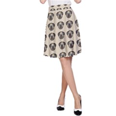 Puppy Dog Pug Pup Graphic A-line Skirt by Amaryn4rt