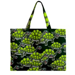 Seamless Tile Background Abstract Turtle Turtles Zipper Mini Tote Bag by Amaryn4rt