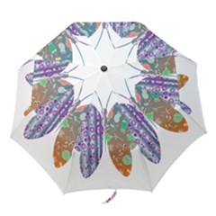 Vintage Style Floral Butterfly Folding Umbrellas by Amaryn4rt