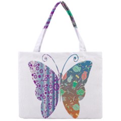 Vintage Style Floral Butterfly Mini Tote Bag by Amaryn4rt