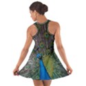 Peacock Feather Beat Rad Blue Cotton Racerback Dress View2