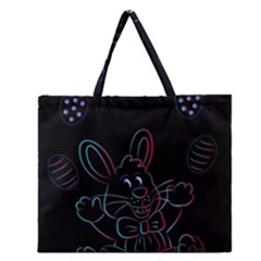 Easter Bunny Hare Rabbit Animal Zipper Large Tote Bag by Amaryn4rt