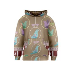 Isolated Wallpaper Bird Sweet Fowl Kids  Pullover Hoodie by Amaryn4rt