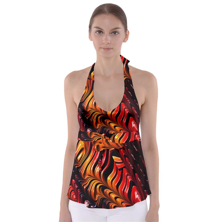 Abstract Fractal Mathematics Abstract Babydoll Tankini Top