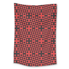 Abstract Background Red Black Large Tapestry