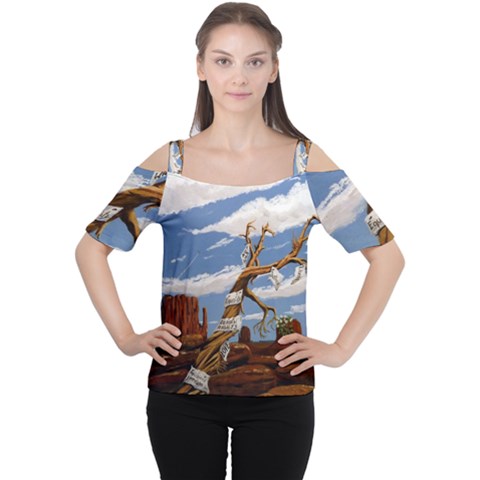 Acrylic Paint Paint Art Modern Art Women s Cutout Shoulder Tee by Amaryn4rt