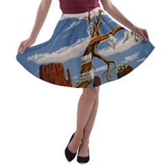 Acrylic Paint Paint Art Modern Art A-line Skater Skirt by Amaryn4rt