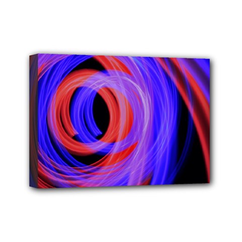 Background Blue Red Mini Canvas 7  x 5 