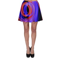 Background Blue Red Skater Skirt