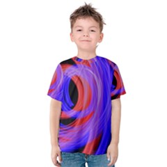 Background Blue Red Kids  Cotton Tee