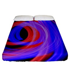 Background Blue Red Fitted Sheet (California King Size)