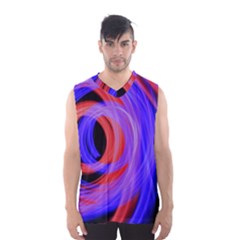 Background Blue Red Men s Basketball Tank Top