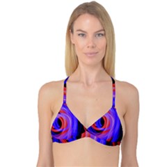 Background Blue Red Reversible Tri Bikini Top