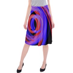 Background Blue Red Midi Beach Skirt