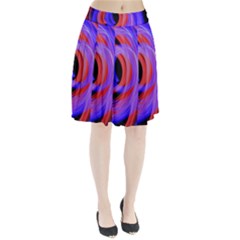 Background Blue Red Pleated Skirt