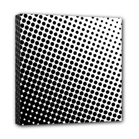 Background Wallpaper Texture Lines Dot Dots Black White Mini Canvas 8  x 8 