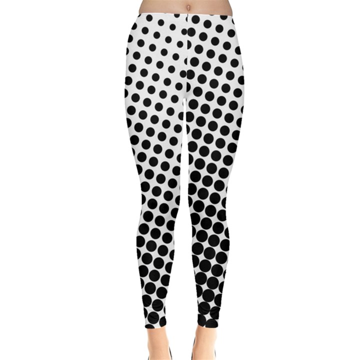 Background Wallpaper Texture Lines Dot Dots Black White Leggings 