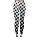 Background Wallpaper Texture Lines Dot Dots Black White Leggings  View2