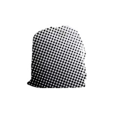 Background Wallpaper Texture Lines Dot Dots Black White Drawstring Pouches (medium)  by Amaryn4rt