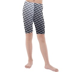 Background Wallpaper Texture Lines Dot Dots Black White Kids  Mid Length Swim Shorts by Amaryn4rt