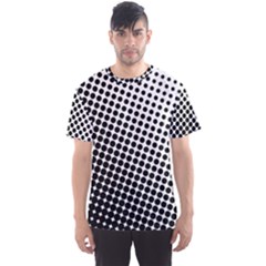 Background Wallpaper Texture Lines Dot Dots Black White Men s Sport Mesh Tee