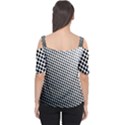 Background Wallpaper Texture Lines Dot Dots Black White Women s Cutout Shoulder Tee View2