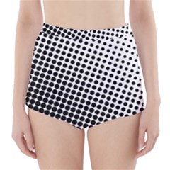 Background Wallpaper Texture Lines Dot Dots Black White High-Waisted Bikini Bottoms