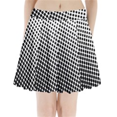 Background Wallpaper Texture Lines Dot Dots Black White Pleated Mini Skirt