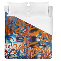 Background Graffiti Grunge Duvet Cover (queen Size)