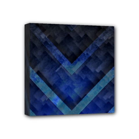 Blue Background Wallpaper Motif Design Mini Canvas 4  X 4  by Amaryn4rt