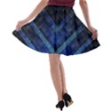 Blue Background Wallpaper Motif Design A-line Skater Skirt View2