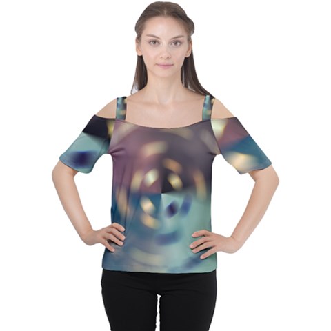 Blur Bokeh Colors Points Lights Women s Cutout Shoulder Tee by Amaryn4rt