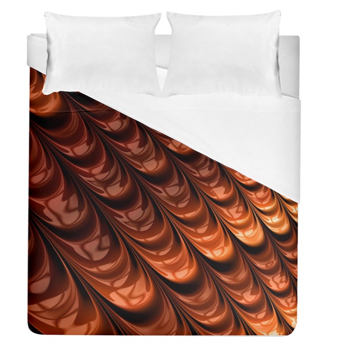 Brown Fractal Mathematics Frax Duvet Cover (Queen Size)