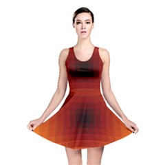 Orange Background Wallpaper Texture Lines Reversible Skater Dress by Amaryn4rt